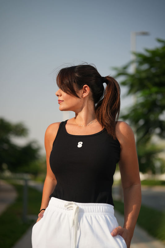 EOS X Remy Ribbed Black Tank Top