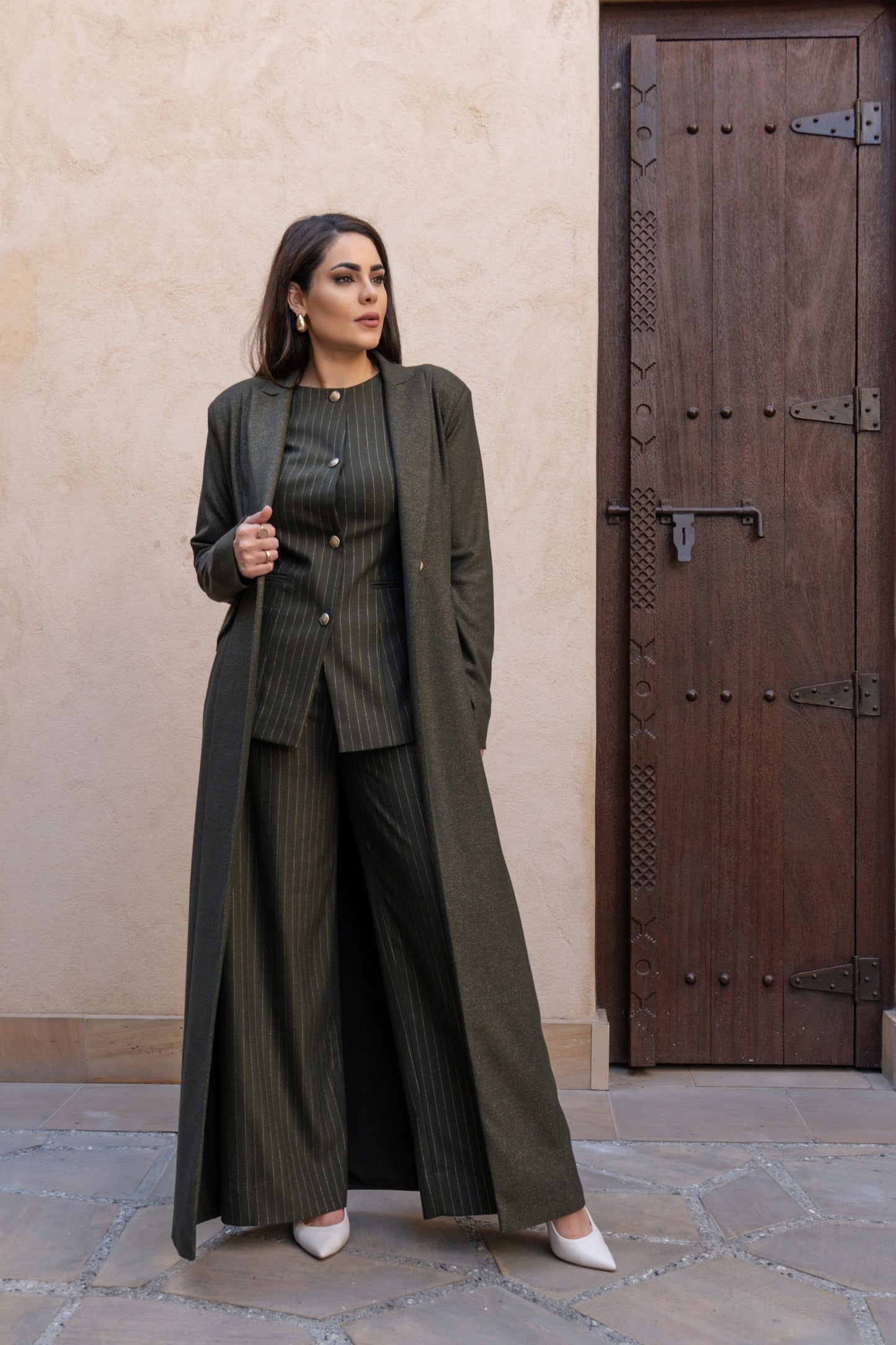 Gilded Palm long Blazer