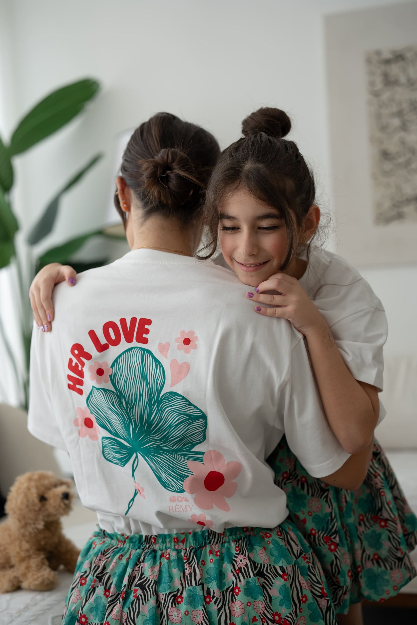 Bloom  Oversized White Cotton Adults T-shirt