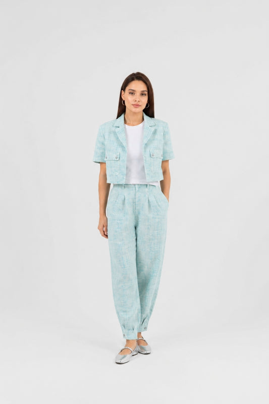 Ice Blue Balloon Pants