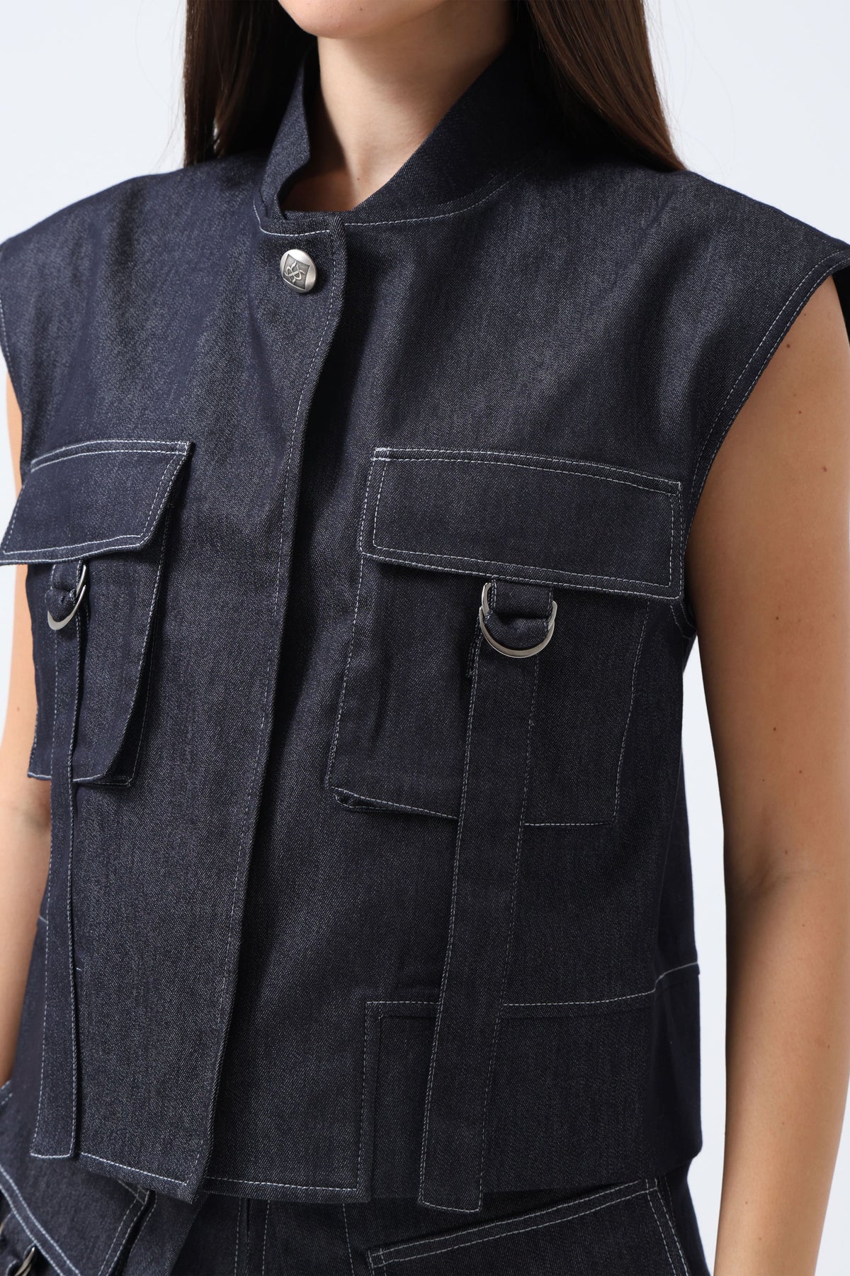 Denim Noir Gilet