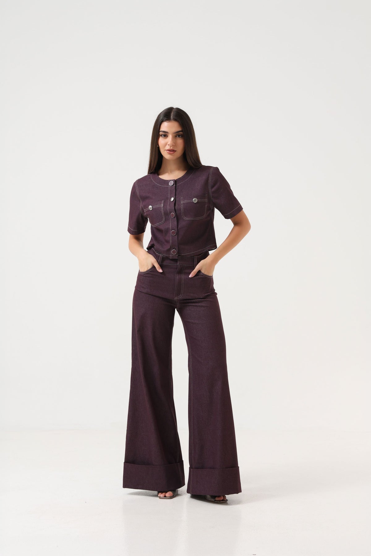 Denim Mauve Pants