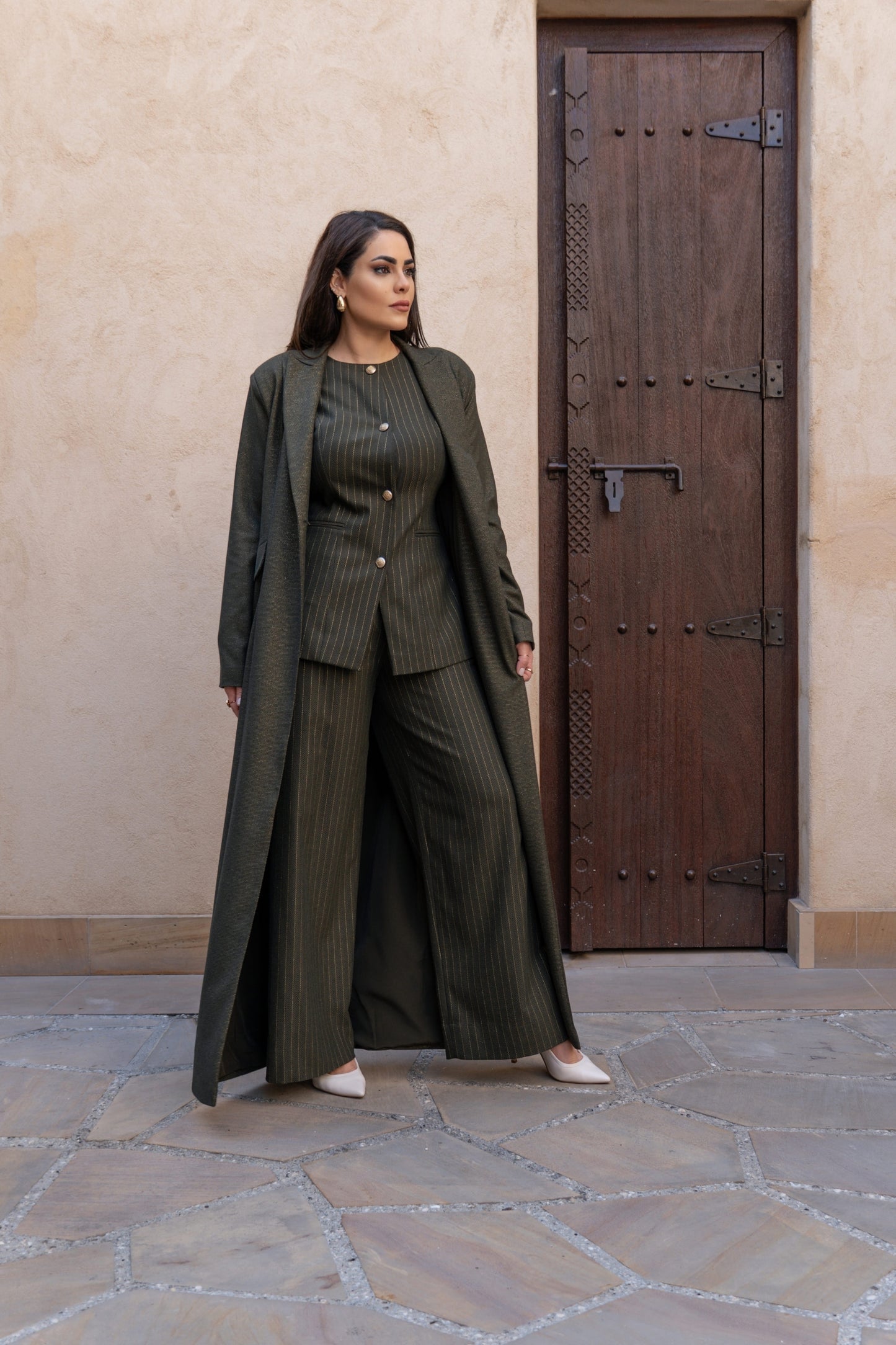 Gilded Palm long Blazer