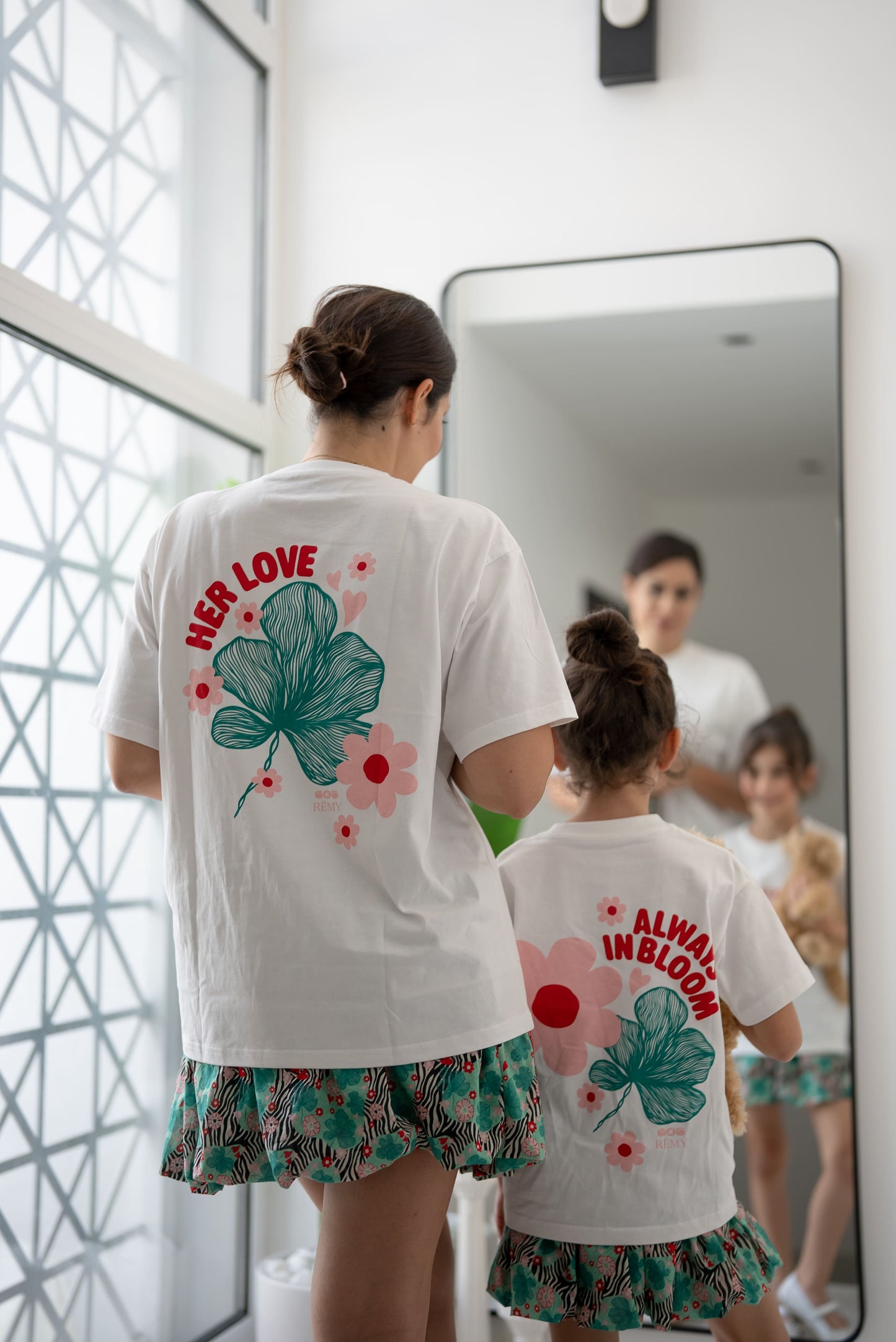 Bloom  Oversized White Cotton Adults T-shirt