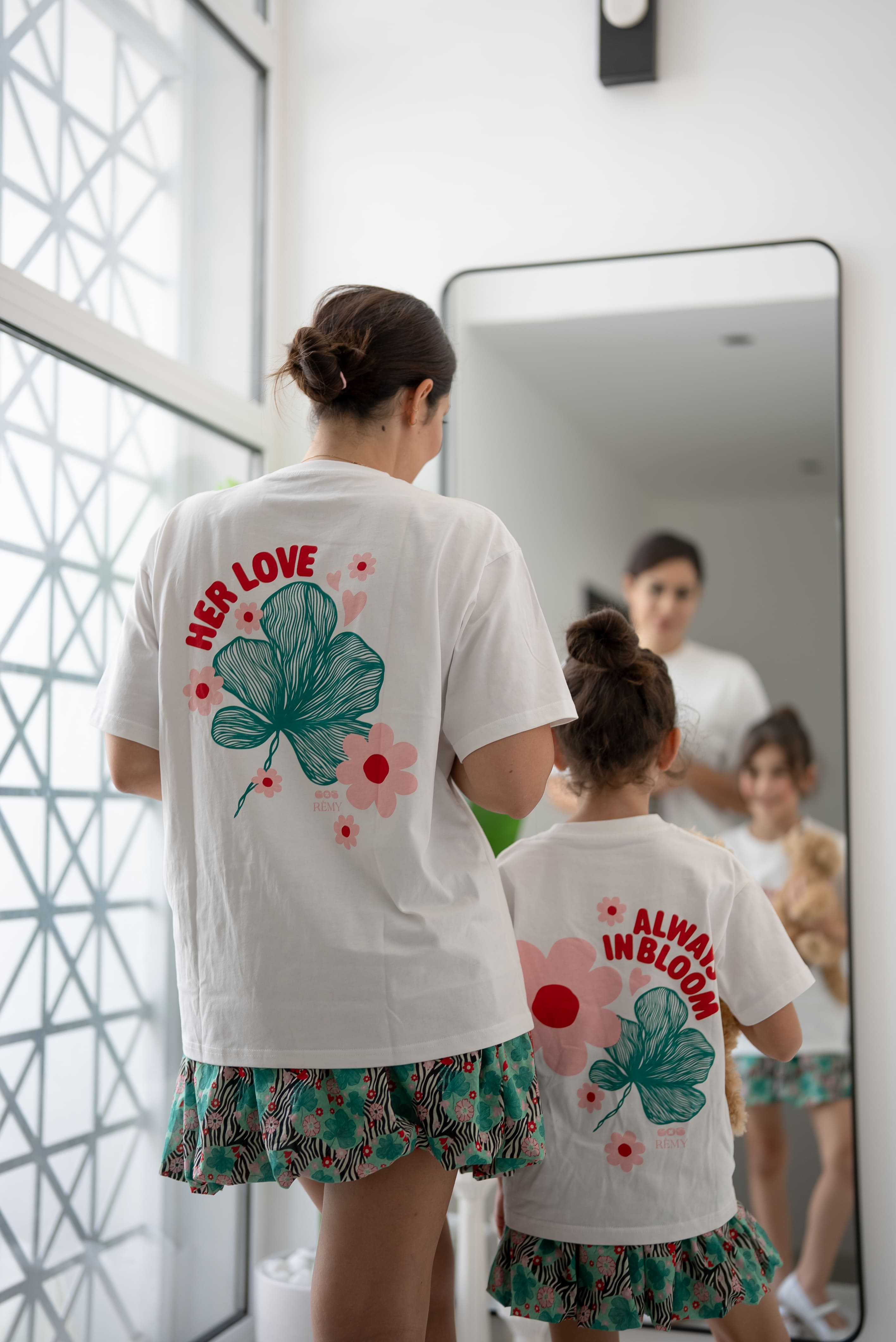 Bloom  Oversized White Cotton Adults T-shirt