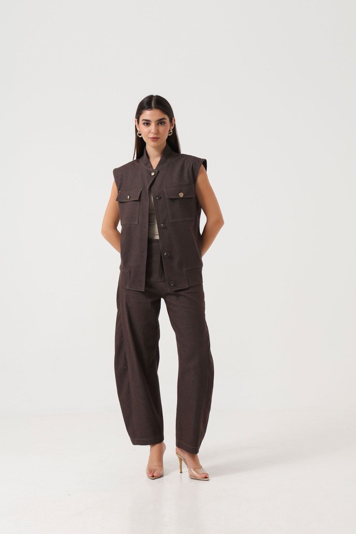 Denim Mocha Gilet