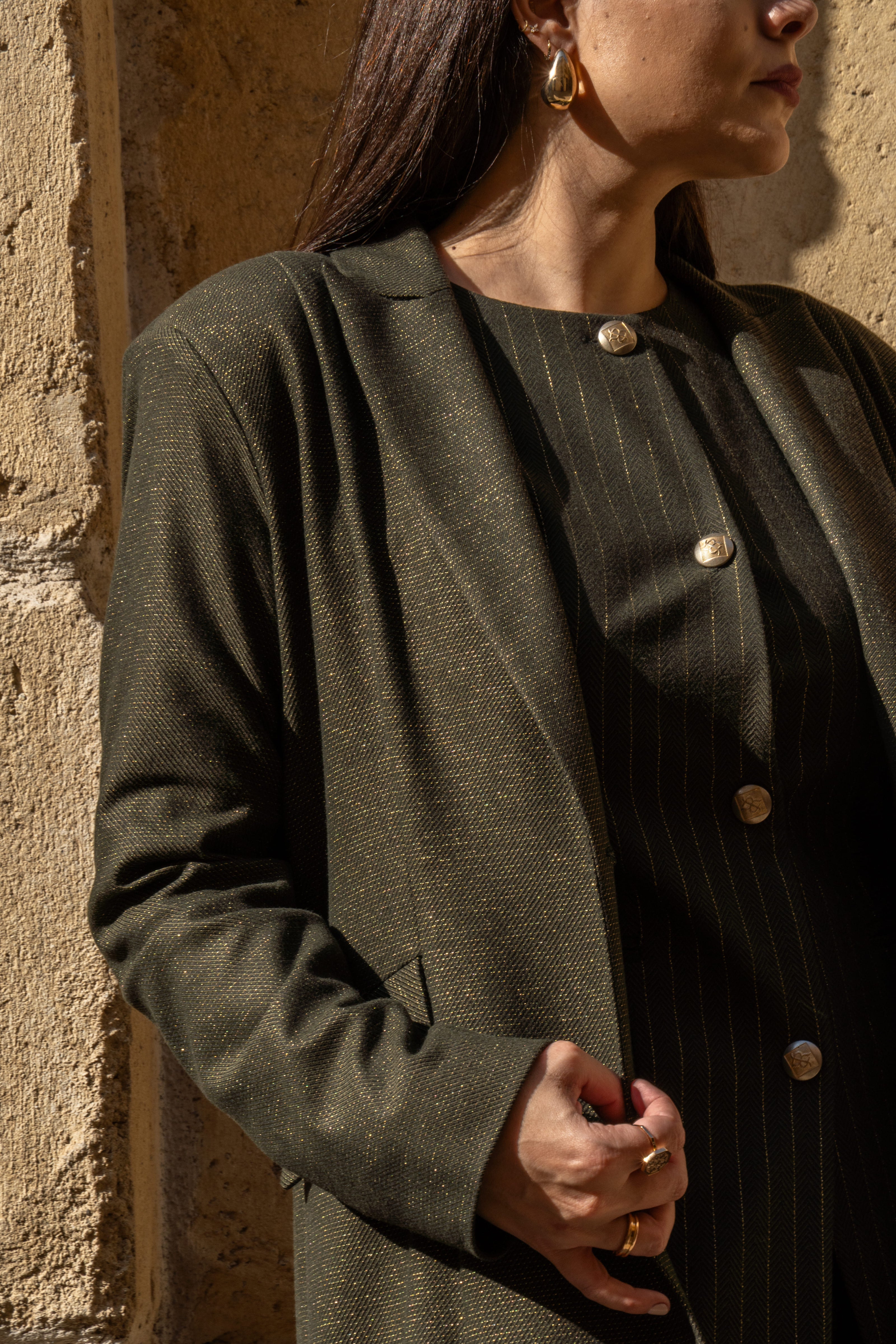 Gilded Palm long Blazer