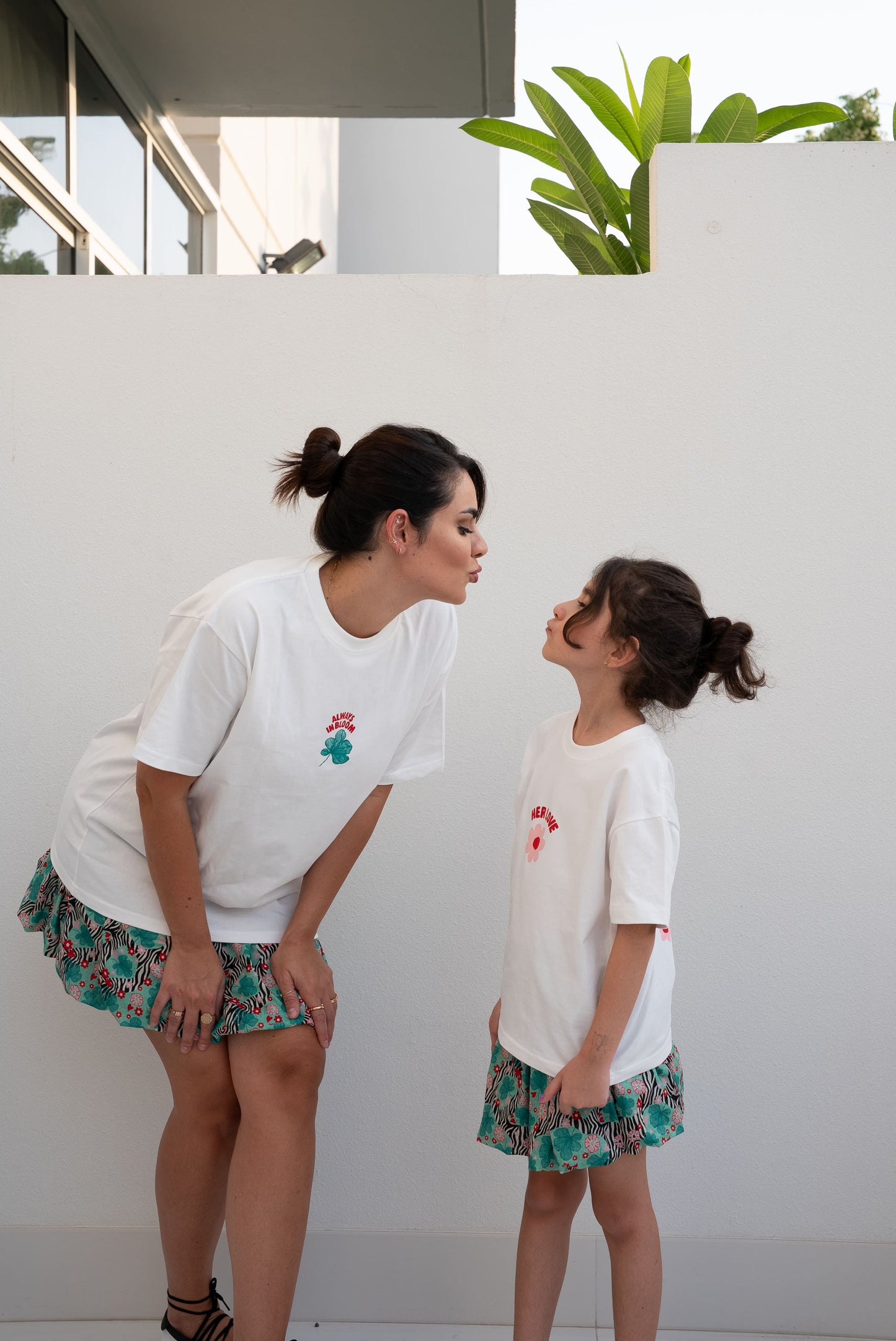 Bloom  Oversized White Cotton Kids T-shirt