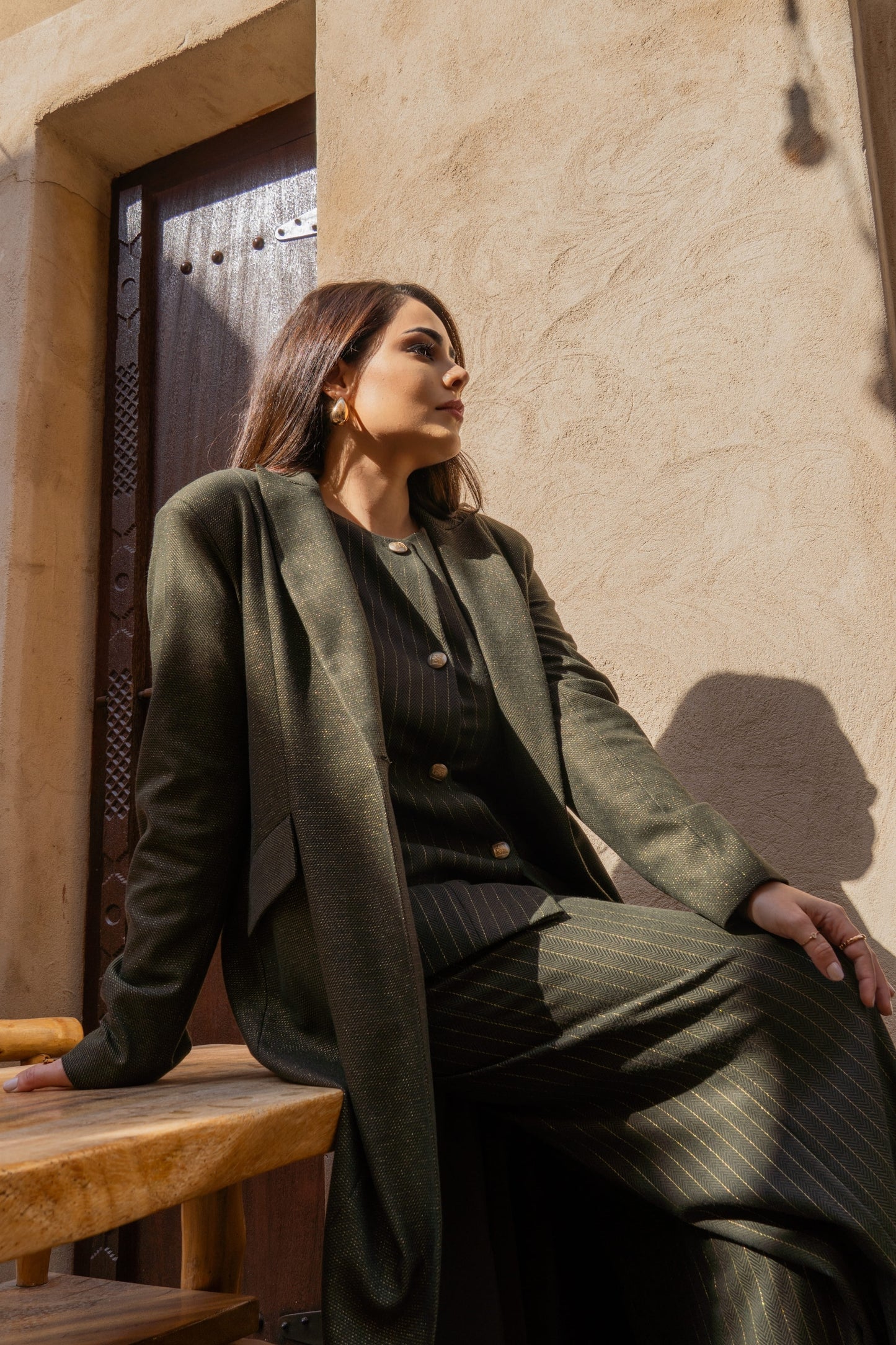 Gilded Palm long Blazer