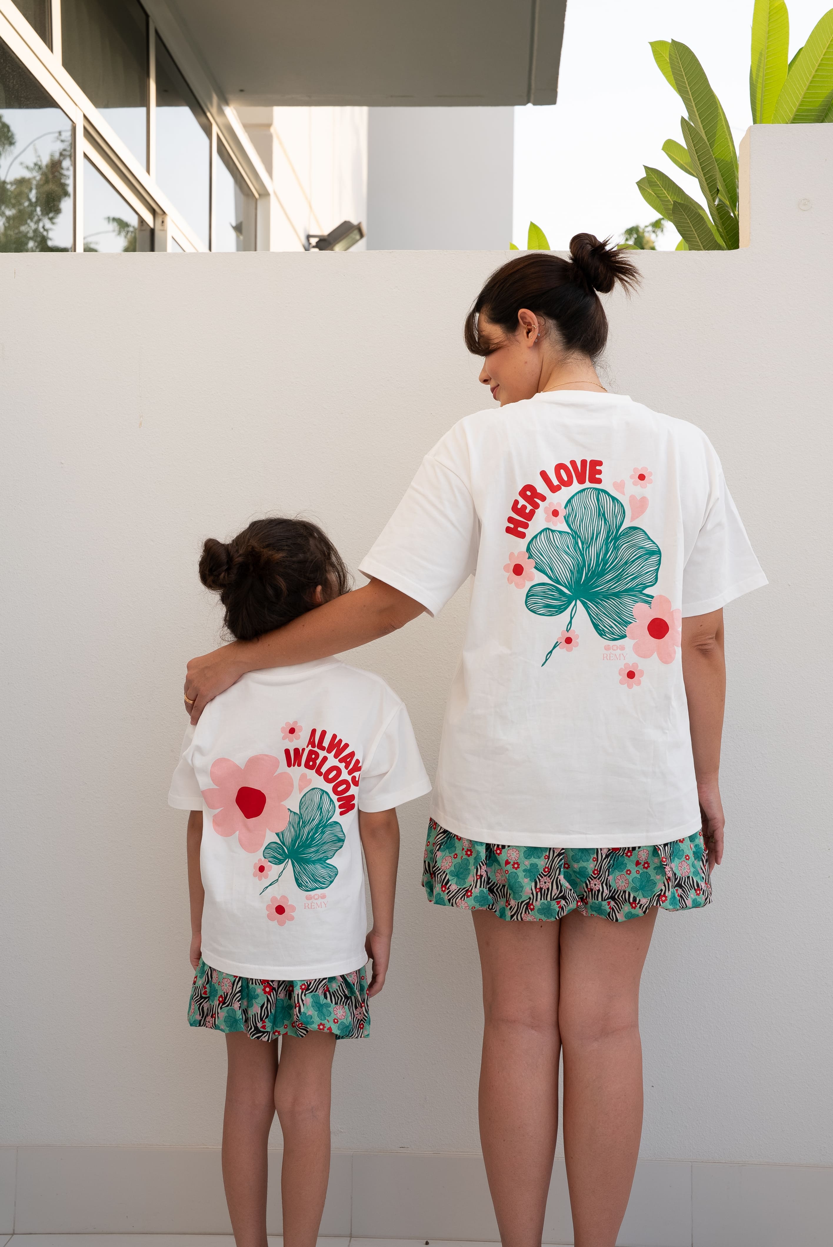 Bloom  Oversized White Cotton Adults T-shirt
