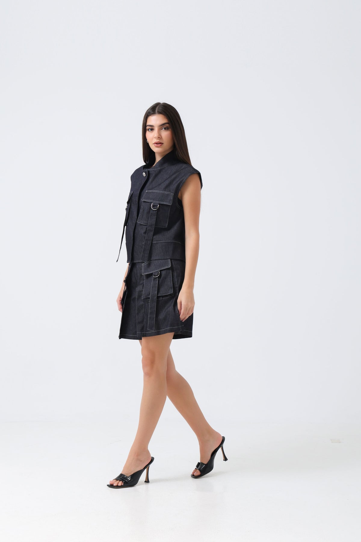 Denim Noir Gilet