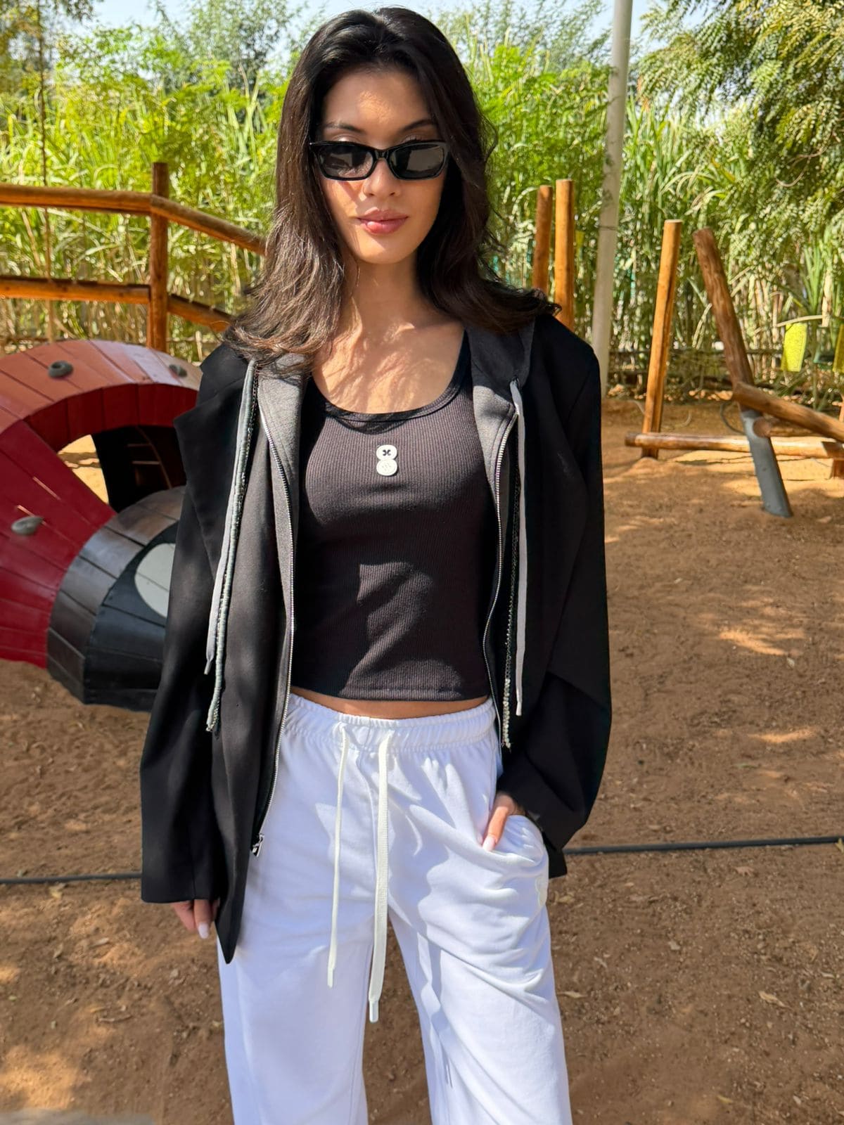 EOS X Remy Ribbed Black Tank Top