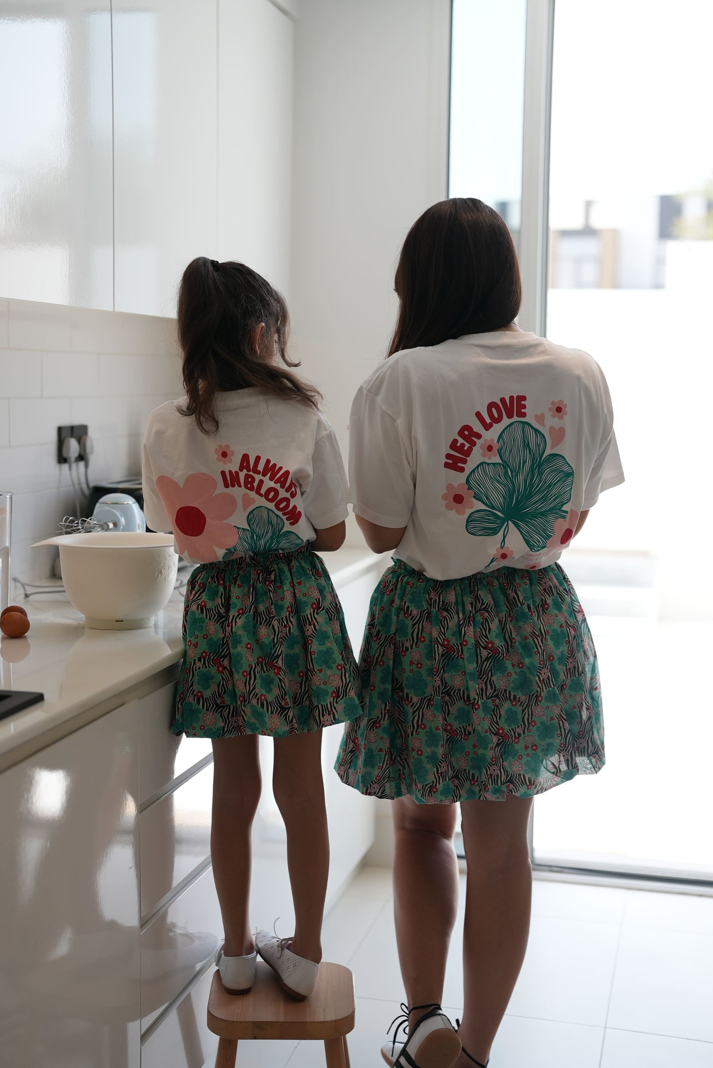 Bloom  Oversized White Cotton Adults T-shirt