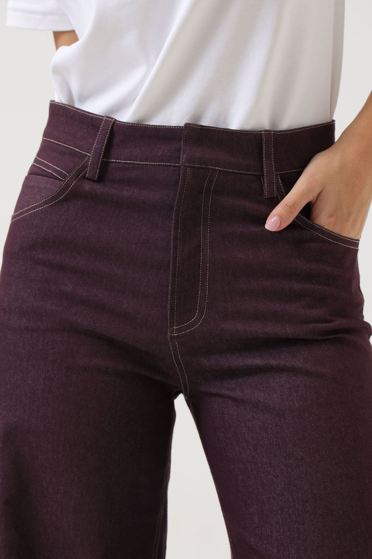 Denim Mauve Pants