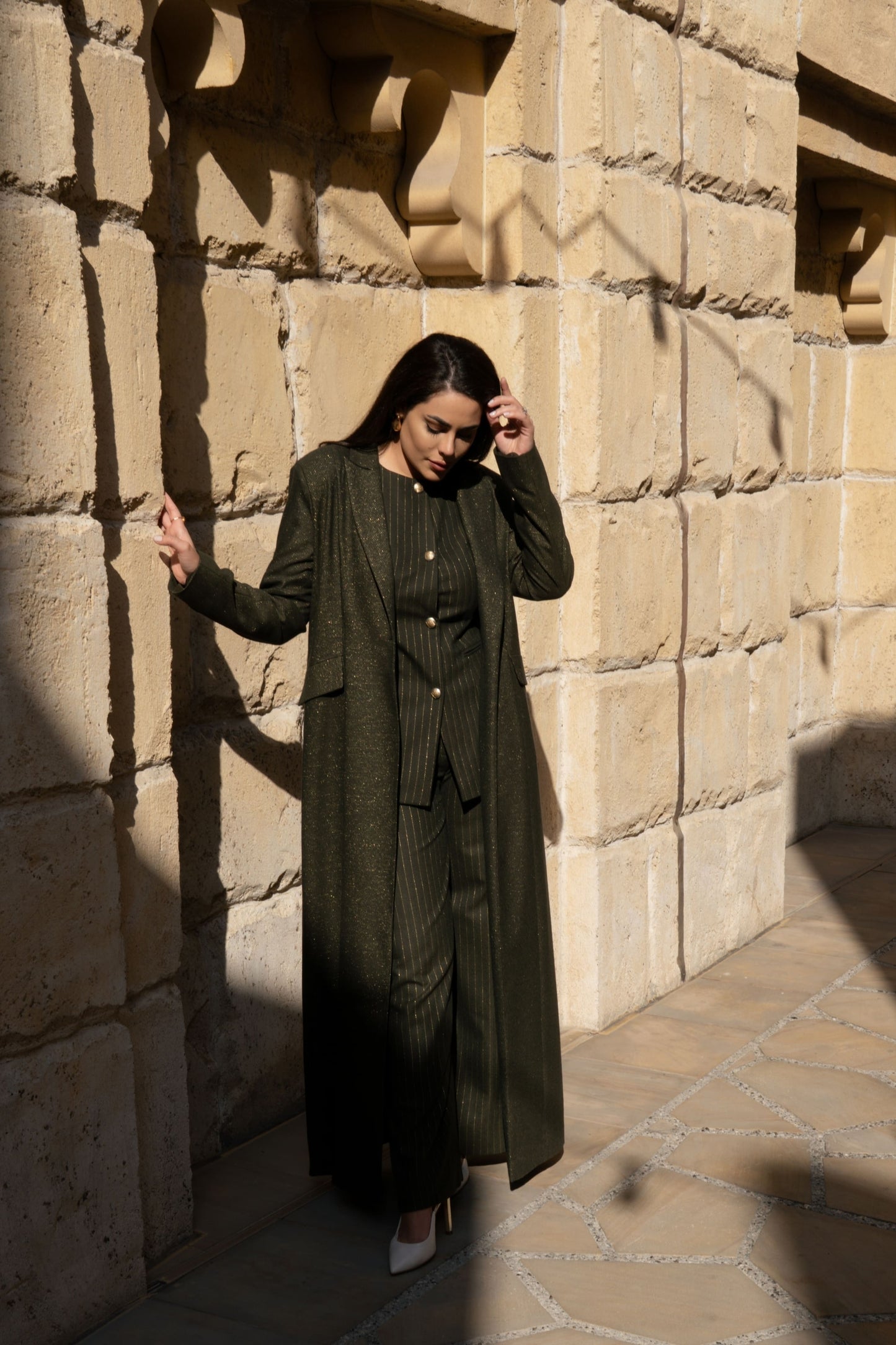 Gilded Palm long Blazer