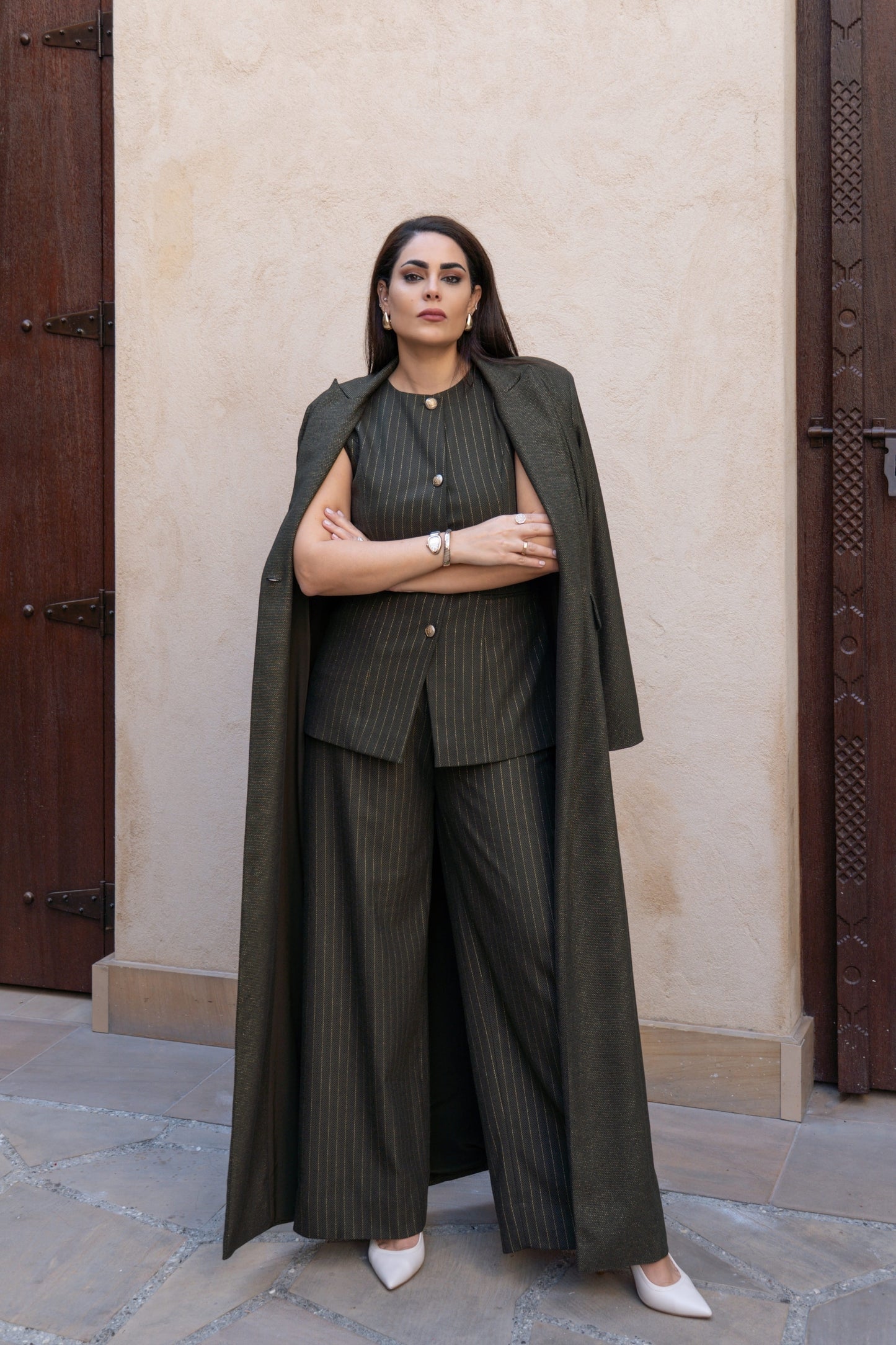 Gilded Palm long Blazer